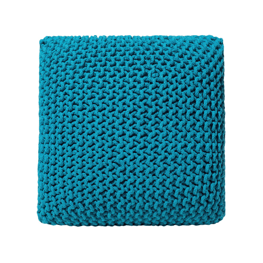 Pufe CONRAD Algodão Azul turquesa 50 cm 50 cm 31 cm