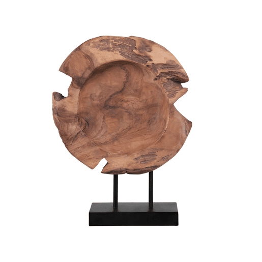 Acessório decorativo Peixe PLAICE FISH Madeira de teca Castanho