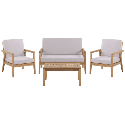 Conjunto de jardim com mesa 4 lugares PALLANO Madeira de acácia Taupe