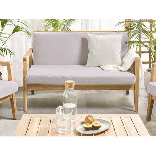 Conjunto de jardim com mesa 4 lugares PALLANO Madeira de acácia Taupe