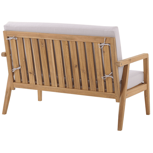 Conjunto de jardim com mesa 4 lugares PALLANO Madeira de acácia Taupe
