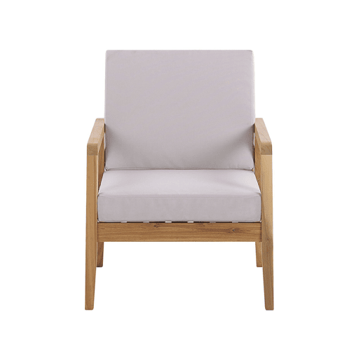 Conjunto de jardim com mesa 4 lugares PALLANO Madeira de acácia Taupe