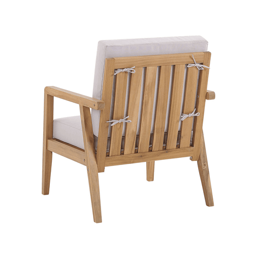 Conjunto de jardim com mesa 4 lugares PALLANO Madeira de acácia Taupe