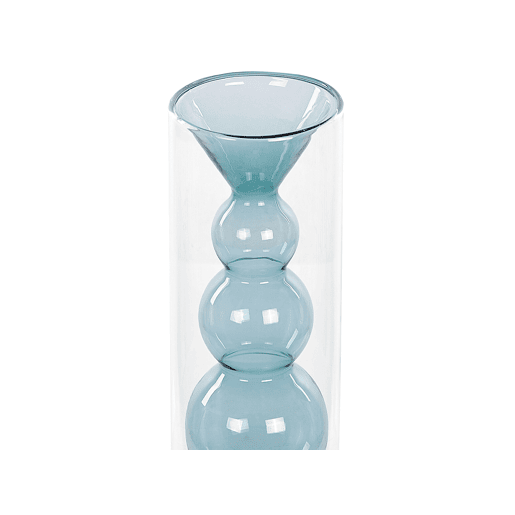 Jarro de flores KALOCHI Vidro 27 cm Turquesa