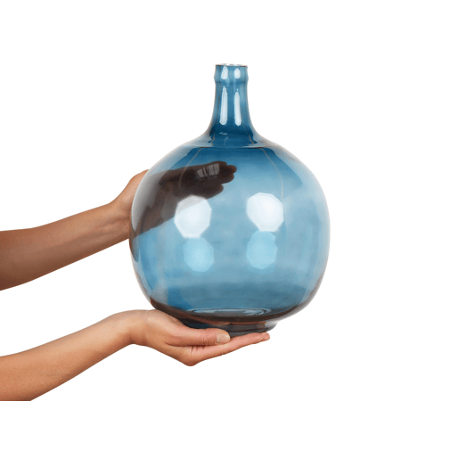 Jarro decorativo CHAPPATHI Vidro 31 cm Azul