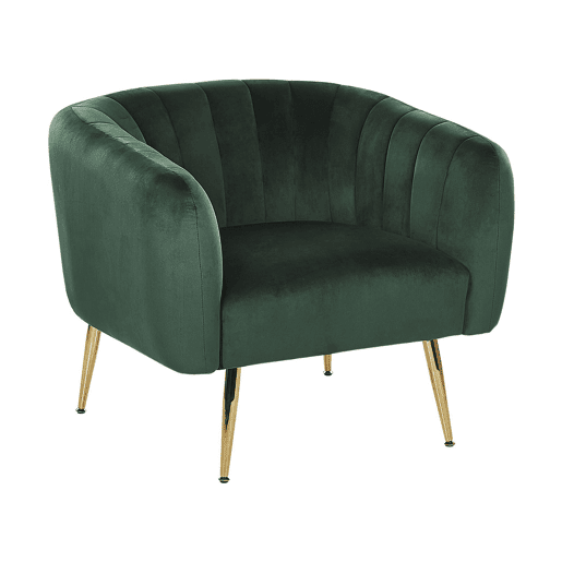 Poltrona LACONIA Veludo Verde escuro