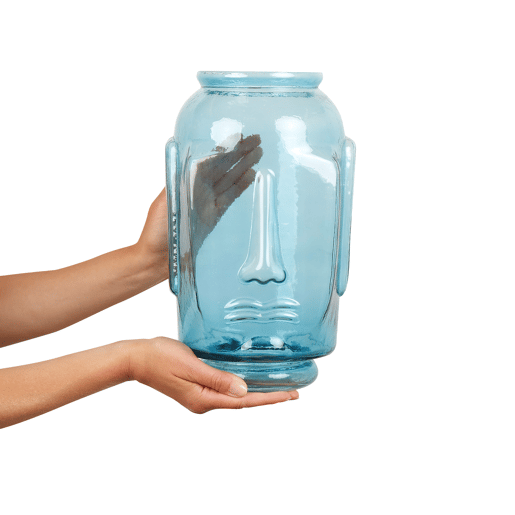 Jarro decorativo SAMBAR Vidro 31 cm Azul