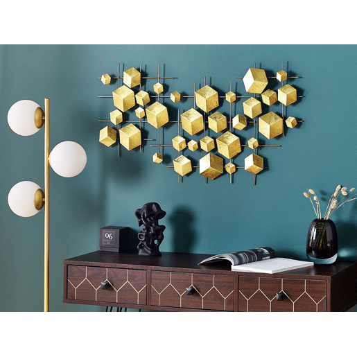 Decoração de parede FLEROVIUM Metal 45 cm Dourado