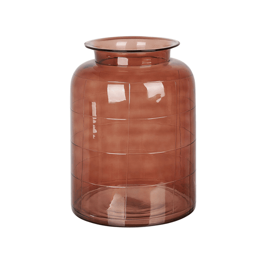 Jarro de flores VINDALOO Vidro 35 cm Castanho dourado