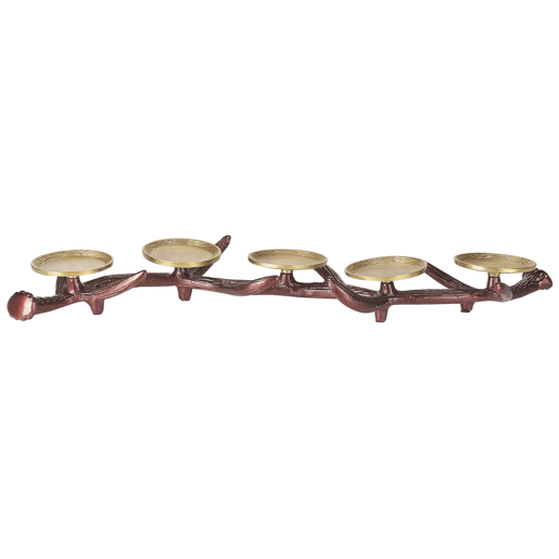 Candelabro CLEONAE Metal 7 cm Castanho Candelabro CLEONAE Metal 7 cm Castanho