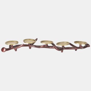 Candelabro CLEONAE Metal 7 cm Castanho