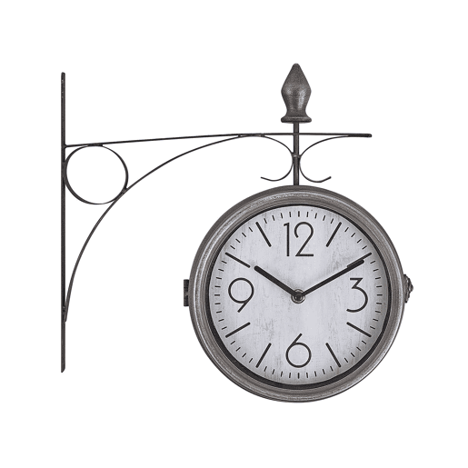 Relógio de parede ROMONT 34 cm Metal Prateado