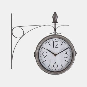 Relógio de parede ROMONT 34 cm Metal Prateado