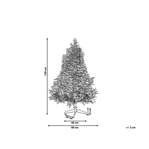 Árvore de Natal pré-iluminada LED TATLOW 120 cm Verde