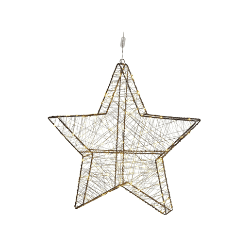 Decoração suspensa para exterior LED KURULA Estrela 58 cm Prateado