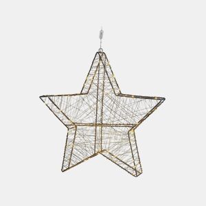 Decoração suspensa para exterior LED KURULA Estrela 58 cm Prateado