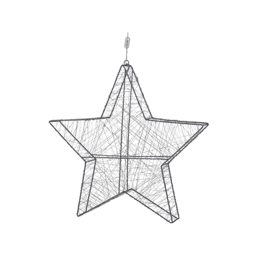 Decoração suspensa para exterior LED KURULA Estrela 58 cm Prateado
