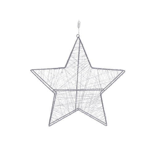 Decoração suspensa para exterior LED KURULA Estrela 58 cm Prateado