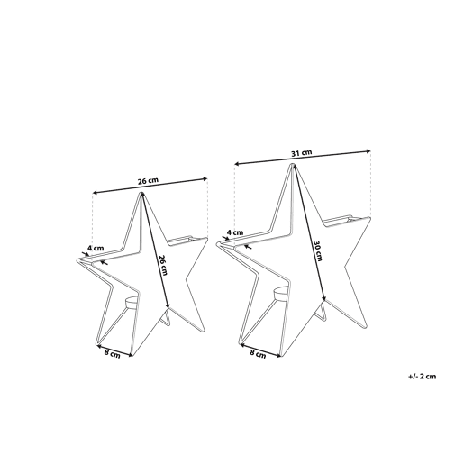 Conjunto de 2 castiçais TORNIO Metal 3026 cm Prateado