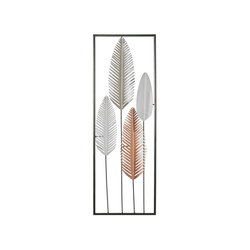 Decoração de parede Folha NIOBIUM Metal 90 cm Prateado