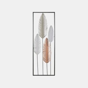 Decoração de parede Folha NIOBIUM Metal 90 cm Prateado