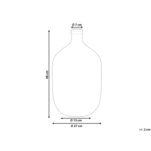 Jarro decorativo SAMOSA Vidro 48 cm Turquesa