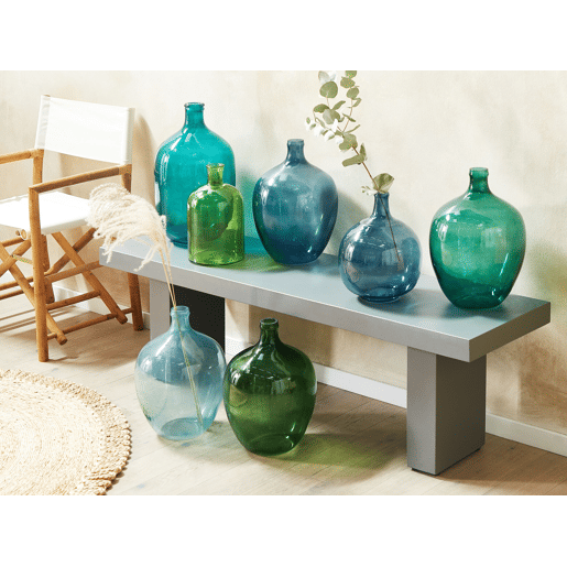 Jarro decorativo SAMOSA Vidro 48 cm Turquesa