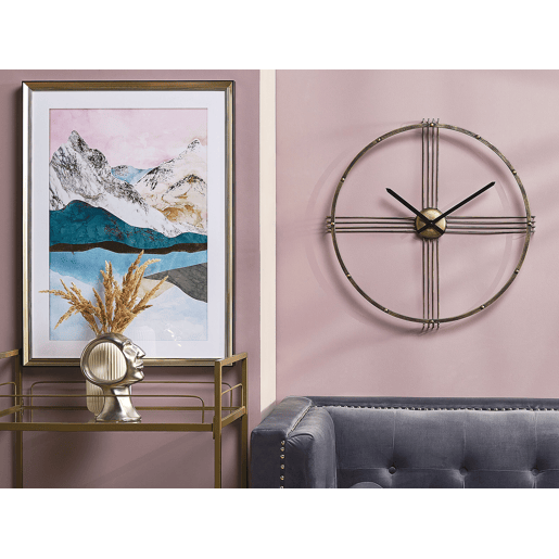 Relógio de parede ASCONA 64 cm Metal Dourado
