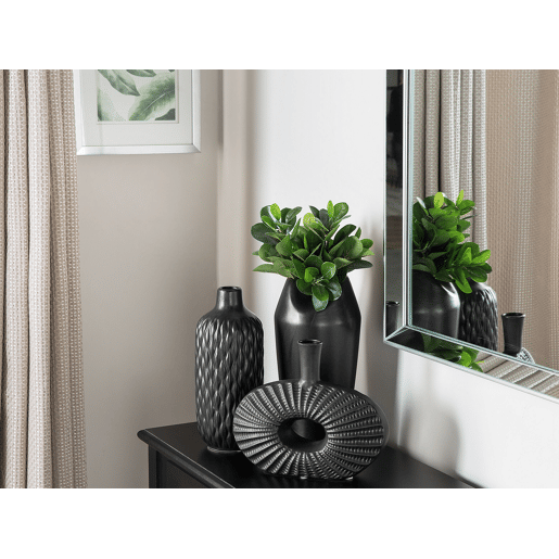 Jarro decorativo EMAR Grés 31 cm Preto