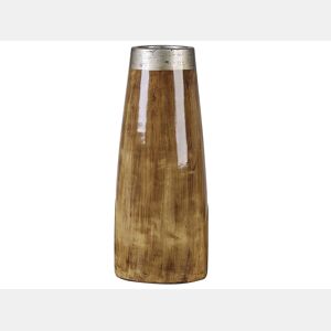 Jarro decorativo CYRENE Cerâmica 50 cm Castanho escuro
