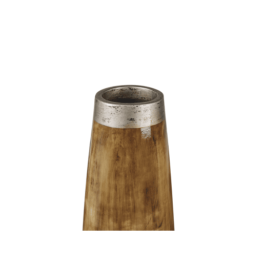 Jarro decorativo CYRENE Cerâmica 50 cm Castanho escuro