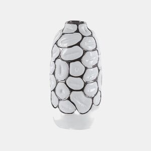 Jarro decorativo CENABUM Grés 34 cm Branco