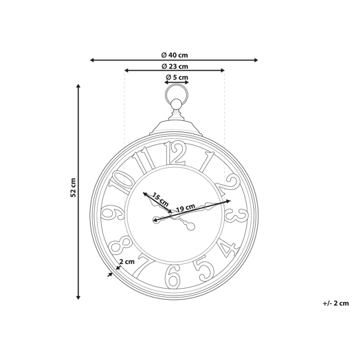 Relógio de parede ALCOBA 40 cm Castanho