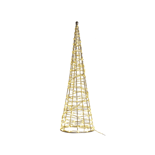 Decoração para exterior árvore de Natal prateada com LED 57 cm KOTALA Decoração para exterior árvore de Natal prateada com LED 57 cm KOTALA