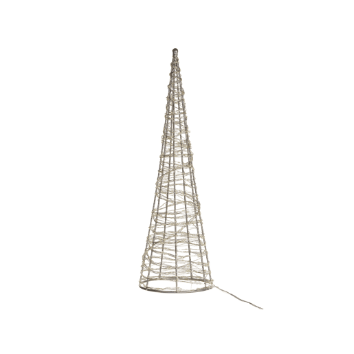 Decoração para exterior árvore de Natal prateada com LED 57 cm KOTALA Decoração para exterior árvore de Natal prateada com LED 57 cm KOTALA