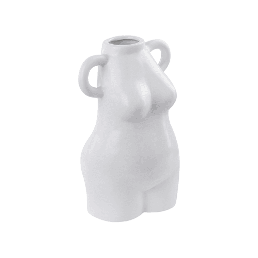 Jarro de flores AIGIO Cerâmica 25 cm Branco