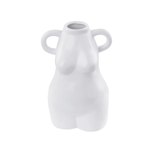 Jarro de flores AIGIO Cerâmica 25 cm Branco
