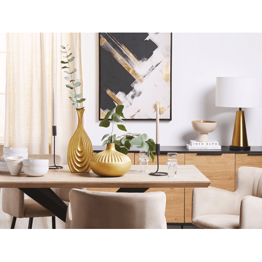 Jarro decorativo CERCEI Grés 20 cm Dourado Jarro decorativo CERCEI Grés 20 cm Dourado