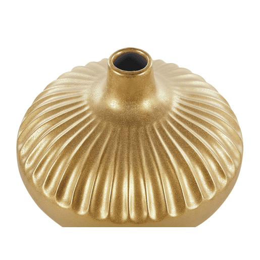 Jarro decorativo CERCEI Grés 20 cm Dourado Jarro decorativo CERCEI Grés 20 cm Dourado