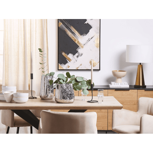Jarro decorativo CIRTA Grés 27 cm Dourado