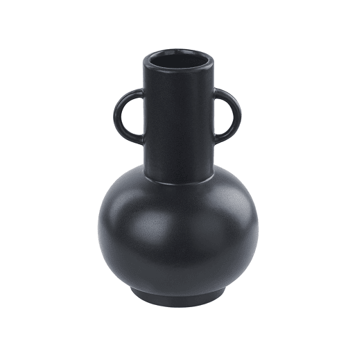 Jarro de flores PEREA Cerâmica 26 cm Preto