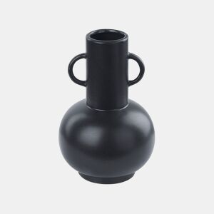 Jarro de flores PEREA Cerâmica 26 cm Preto