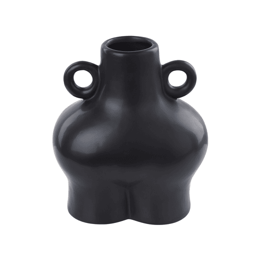 Jarro de flores NAFPLIO Cerâmica 32 cm Preto
