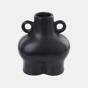 Jarro de flores NAFPLIO Cerâmica 32 cm Preto