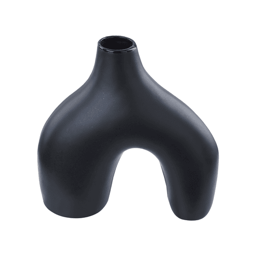 Jarro de flores LAMIA Cerâmica 30 cm Preto