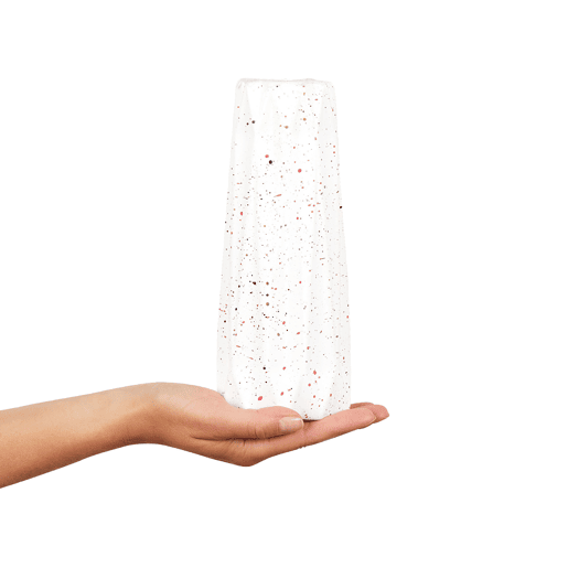 Jarro de flores AMALIADA Grés 24 cm Branco