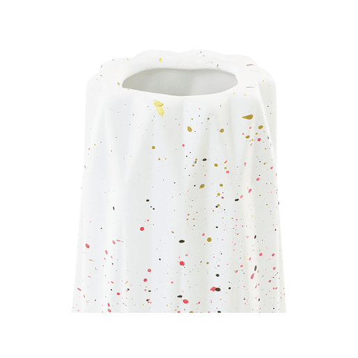 Jarro de flores AMALIADA Grés 24 cm Branco