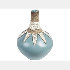 Jarro decorativo SILAU Cerâmica 43 cm Azul