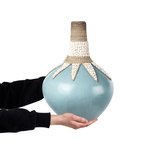 Jarro decorativo SILAU Cerâmica 43 cm Azul