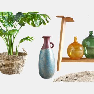 Jarro decorativo VELIA Cerâmica 50 cm Azul